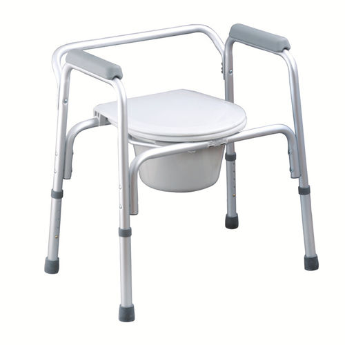 Commode chair with armrests - BES-BS031 - Besco Medical - with bucket / height-adjustable