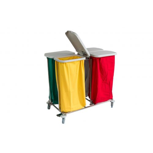 Dirty linen trolley - 300404 - TIMO - medical / transport / 4-bag