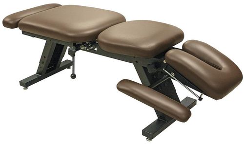 Mechanical chiropractic table - ErgoBasic   - PHS Chiropractic - with armrests / with headrest / with adjustable height backrest