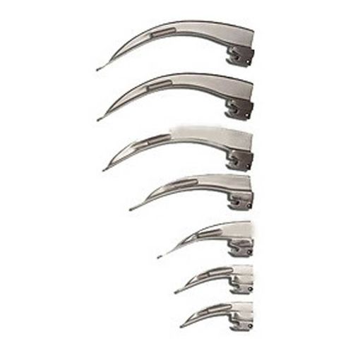 Macintosh laryngoscope blade - JG Moriya - metal / fiber optic