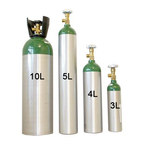 Oxygen medical gas cylinder - 920.267P. - JG Moriya - aluminum / gray