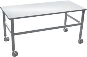 Work table - LI1250 - LI1251 - LANCO LTDA. - rectangular / stainless steel / on casters