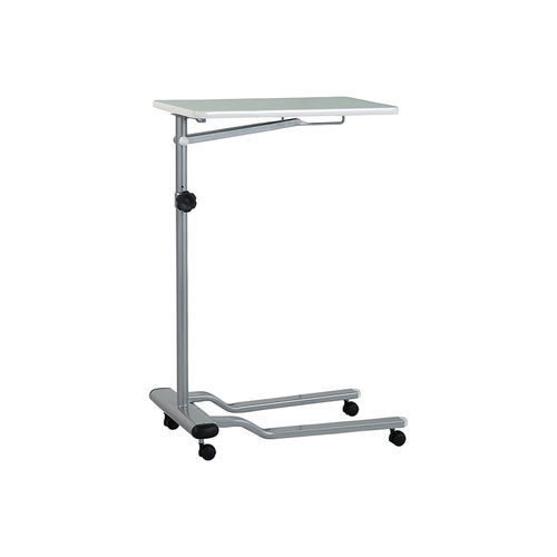Overbed table on casters - VLT-424 - Vallitech Móveis Hospitalares - height-adjustable / manually operated