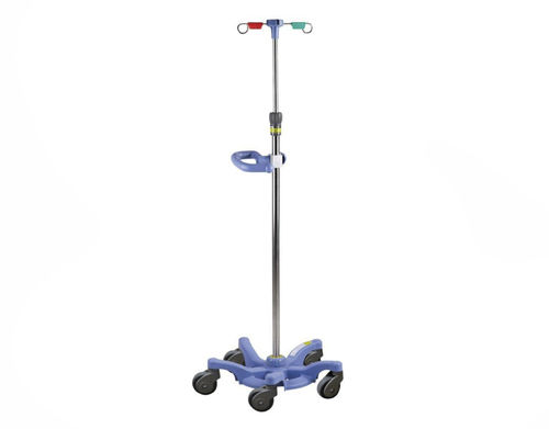 IV stand on casters - VLT-625 - Vallitech Móveis Hospitalares - 2-hook / stainless steel