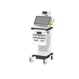 Medicine distribution computer cart - AMiS-PRO - ALPHATRON MEDICAL GmbH - with drawer / height-adjustable / battery-powered
