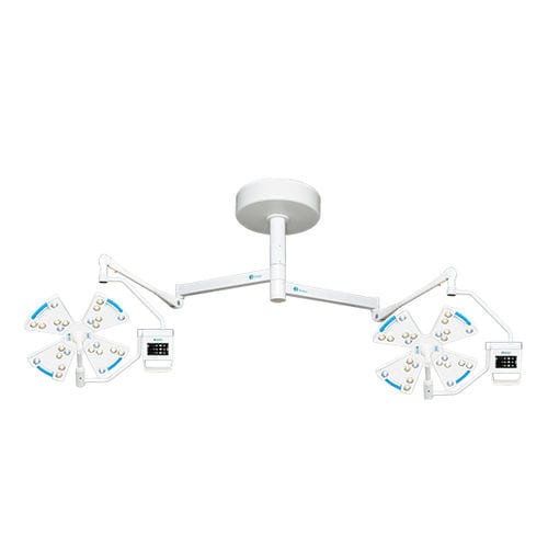 LED surgical lighting system - iLUX 10 10 - XcelLance Medical Technologies - surgical / 2-arm