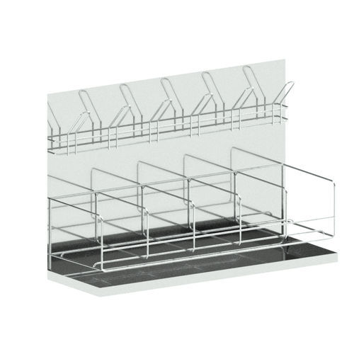 Bedpan shelf - PLUSHINE series   - TBT Medical - wall-mounted / wire / stainless steel