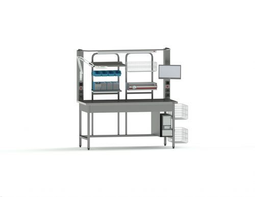Sterilization service workstation - PLUSHINE - TBT Medical - modular / ergonomic / stainless steel