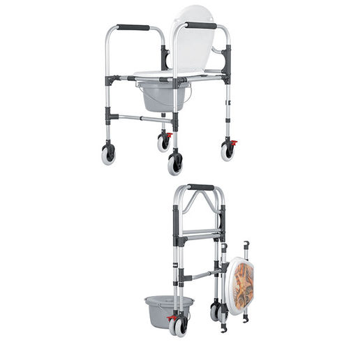 Commode chair with armrests - FURBILITY - Allmobility - on casters / with bucket / for people with reduced mobility
