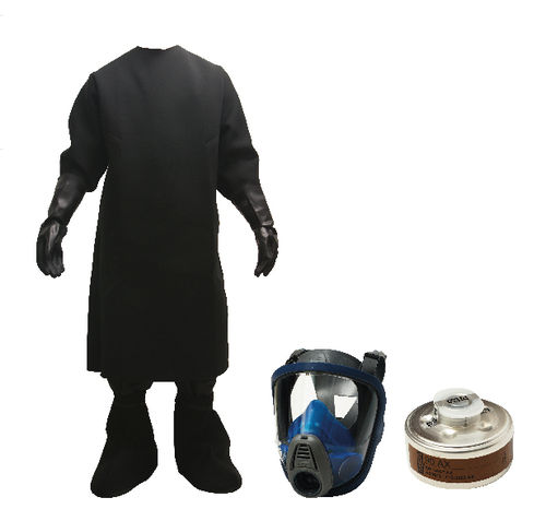 Unisex protective coveralls - BIOLENE - black