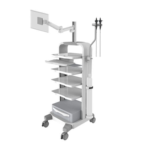 Endoscopy cart - 1.4M-TR900-XX - Coriton Instrument Co., Ltd. - medical / transport / aluminum