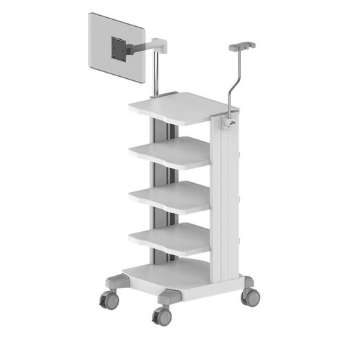 Medical cart - 1.2M-TR900-12-03 - Coriton Instrument Co., Ltd. - endoscopy / aluminum / 4-shelf