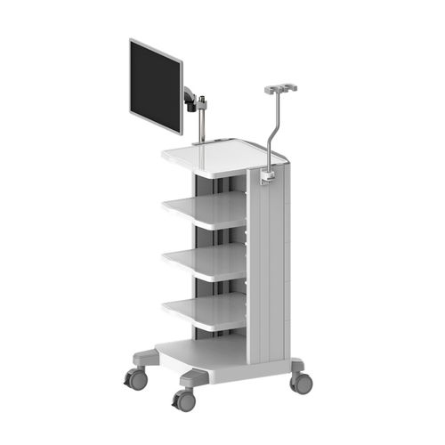 Endoscopy cart - 1.2M-TR900-12-06  - Coriton Instrument Co., Ltd. - medical / aluminum / 4-shelf
