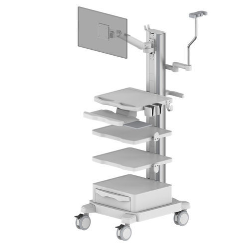 Panel PC computer cart - KRT-P-3320 - Coriton Instrument Co., Ltd. - point-of-care / secure / modular