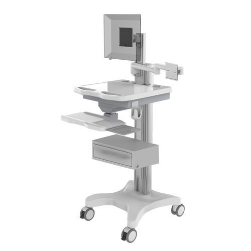 Panel PC computer cart - TR800-200-XX - Coriton Instrument Co., Ltd. - with drawer / height-adjustable / secure