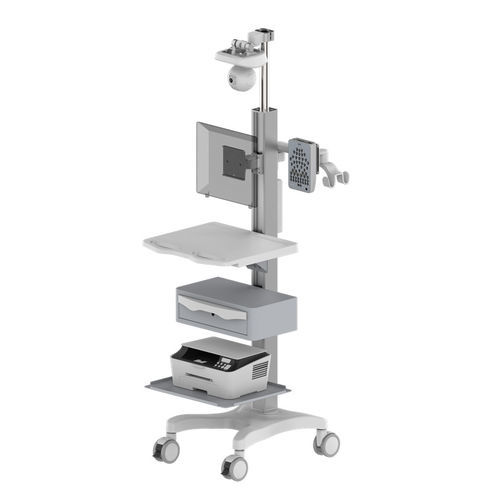 Panel PC computer cart - TR700-200-XX - Coriton Instrument Co., Ltd. - point-of-care / with drawer / height-adjustable