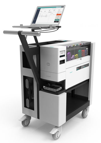 Laboratory tube labeling system - HENm mobile - Energium Co., Ltd. - automatic