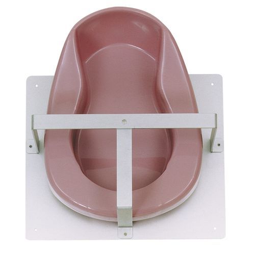 Aluminum bedpan support - 303512 - Omnimed - wall-mounted