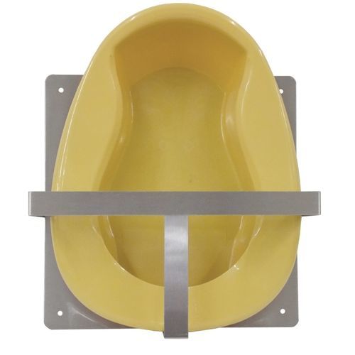 Stainless steel bedpan support - 303012 - Omnimed - wall-mounted