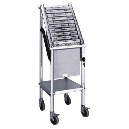 Medical trolley - 263810 - Omnimed - for medical records / transport / anodized aluminum
