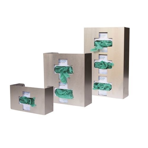 Glove holder - 305336_CUSTOM - Omnimed - wall-mount / double / stainless steel