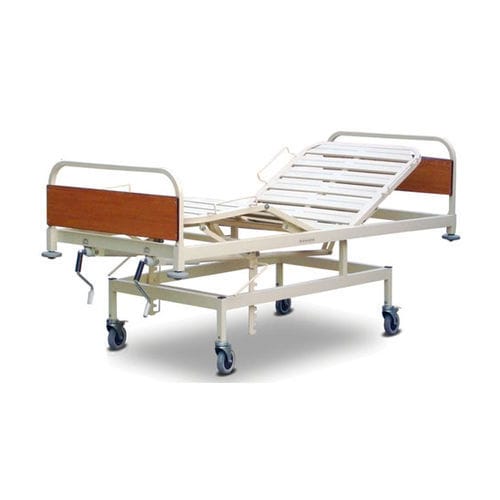 Hospital bed - 101-T - Strongman Ideal Engineering Services - manual / on casters / 3-section