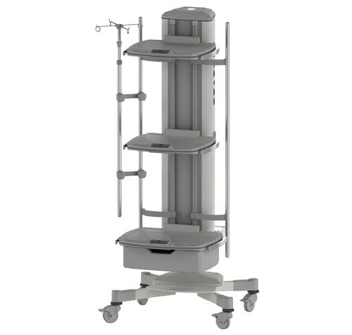 Trolley-mounted supply column - MG-SMK - Megasan Medical Gas Systems - intensive care / operating room / single-arm