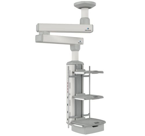 Ceiling-mounted medical pendant - MG-PENx-D-A - Megasan Medical Gas Systems - intensive care / anesthesia / articulated