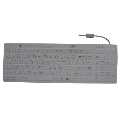 Medical keyboard with numeric keypad - P-M06KB - Shenzhen PAC Tec - silicone rubber / silicone / antibacterial