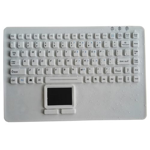 Medical keyboard with touchpad - P-M345TP - PAC Technology - silicone / silicone rubber / USB