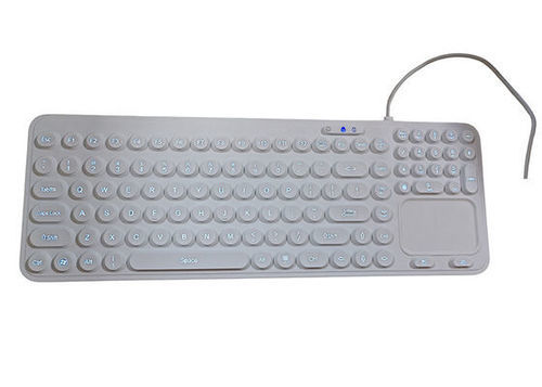 Keyboard with numeric keypad - P-M10TP-BL - PAC Technology - with touchpad / silicone / silicone rubber