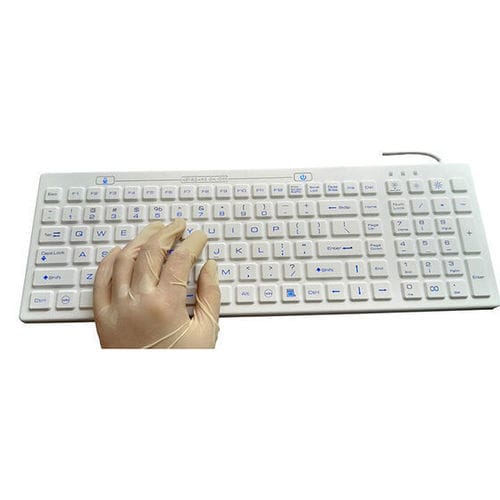 Keyboard with numeric keypad - P-M06-BL-V03 - PAC Technology - with international layout / silicone / washable