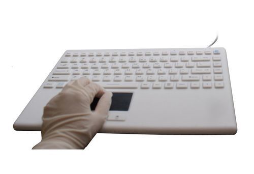 Keyboard with pointing device - P-M345TP-BL - PAC Technology - with touchpad / silicone / sealed