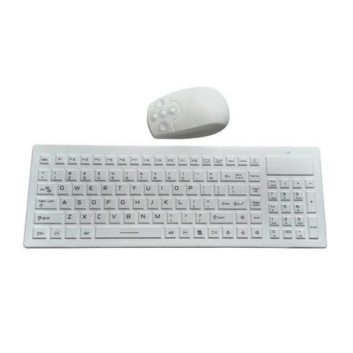 Keyboard with international layout - P-WL30 - PAC Technology - silicone rubber / with mouse / washable