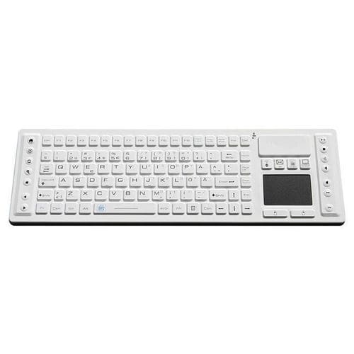 Keyboard with touchpad - P-BT500 - PAC Technology - with pointing device / silicone rubber / washable