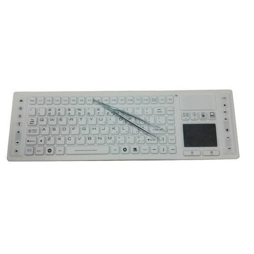 Keyboard with touchpad - P-WL04TP - PAC Technology - silicone / sealed / antibacterial