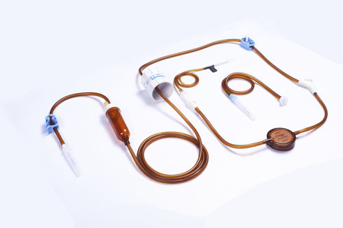 Infusion set with particle contamination filter - Adjustable - Wuhan W.E.O Science & Technology Development - with Y port / with light protection / with latex free composition