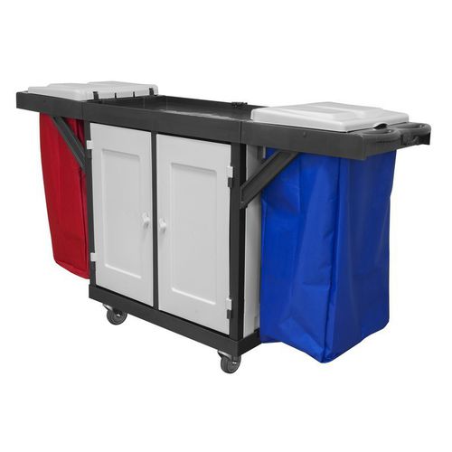 Medical linen trolley - AURA - Egerton - transport / laundry / with shelf