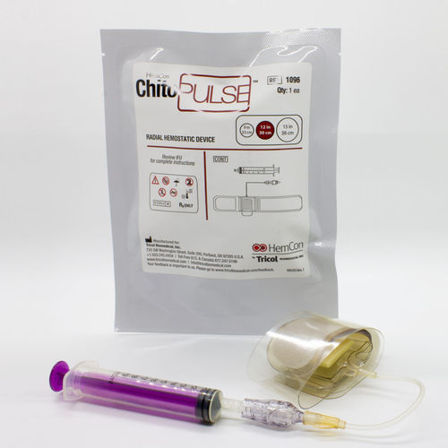 Radial artery compression device - ChitoPulse™ - Tricol Biomedical