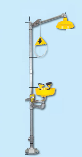 Eye wash station with sink - HEMCO - wall-mounted
