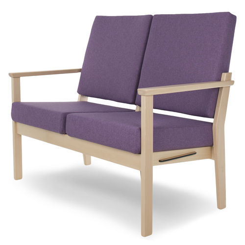Beam chair with armrests - ALTA 2B - Nursen - with high backrest / 3-seater