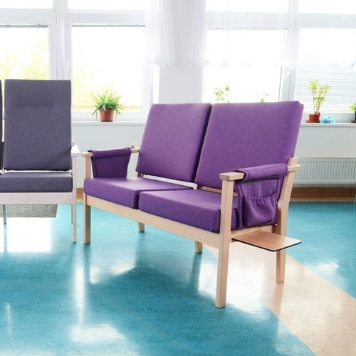 Beam chair with armrests - ALTA 2A - Nursen - with high backrest / 2-person