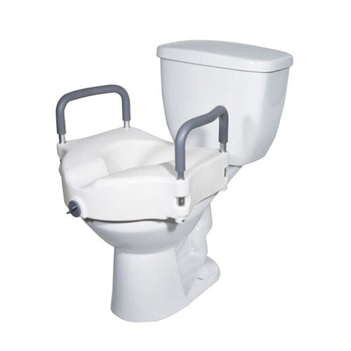 Raised toilet seat with armrests - MHLRTSA - Mobb+ Health Care - with lid