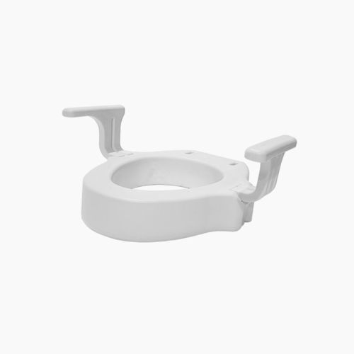 Raised toilet seat with armrests - MHERTSA-MB - Mobb+ Health Care - with lid