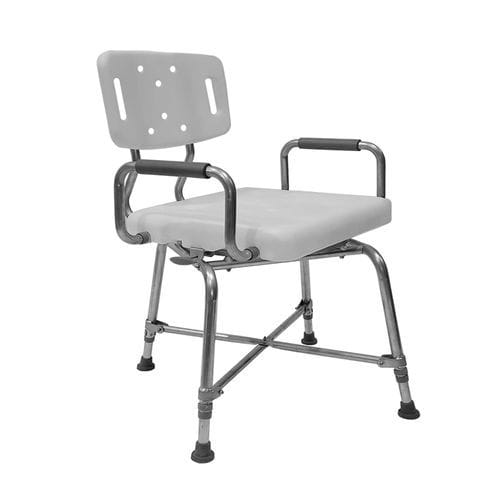Shower chair with armrests - MHSCHD - Mobb+ Health Care - with backrest / bariatric / swivel