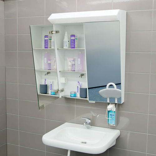 Toilet cabinet - 10493590-RL - ROTH MOBELI GmbH - with mirror / wall-mounted / white