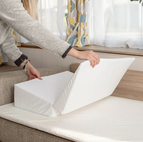Support bolster - Travel - Putnams - foam / wedge-shaped / washable