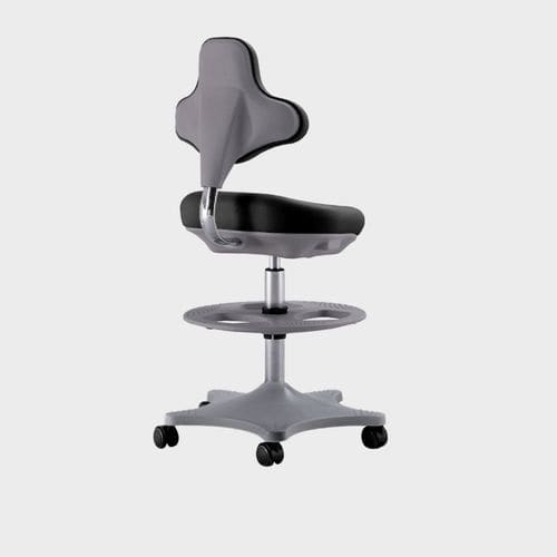 Laboratory chair - Labster 3 - Berner International - adult / on casters / with high backrest