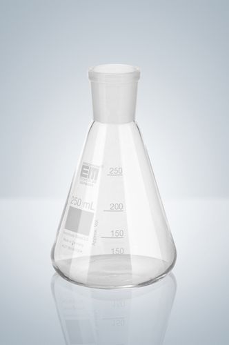 Laboratory flask - 70233 series - Hirschmann - borosilicate glass / Erlenmeyer / graduated
