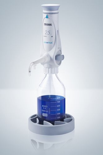 Laboratory bottle-top dispenser - ceramus® fix - Hirschmann - fixed-volume